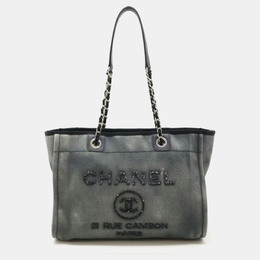 Chanel: Серая сумка-шоппер 