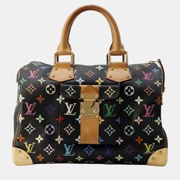 Louis Vuitton: Чёрная сумка  Speedy 30