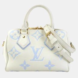 Louis Vuitton: Белая сумка  Speedy