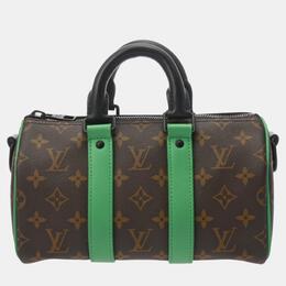 Louis Vuitton: Зелёная сумка  Keepall