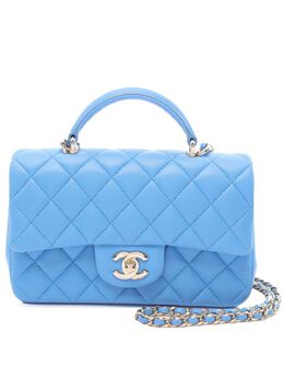 CHANEL Pre-Owned: Голубая сумка 