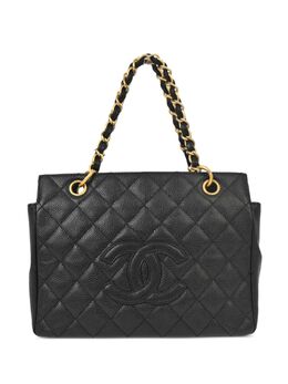 CHANEL Pre-Owned: Чёрная сумка-шоппер 