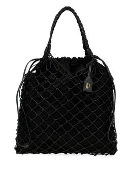 Moschino: Чёрная сумка-шоппер 