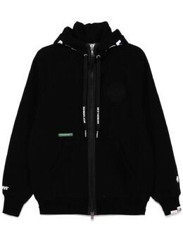 AAPE BY *A BATHING APE®: Чёрная толстовка 