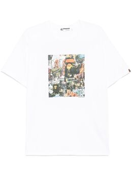 A BATHING APE®: Белая футболка 