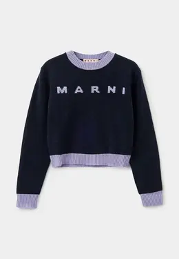 Marni: Синий свитер 