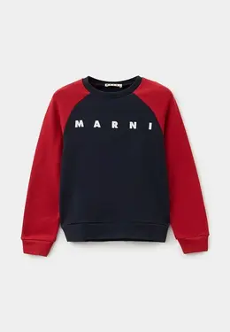 Marni: Синий свитер 