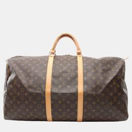 Louis Vuitton: Коричневая сумка  Keepall