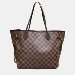 Louis Vuitton: Коричневая сумка-шоппер  Neverfull