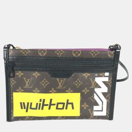 Louis Vuitton: Коричневая сумка через плечо  Pochette