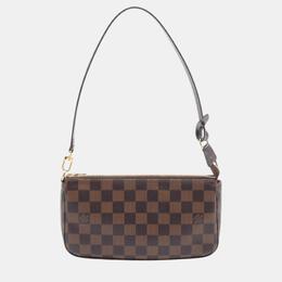 Louis Vuitton: Коричневая сумка  Pochette