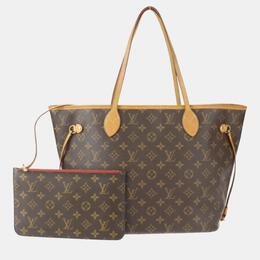 Louis Vuitton: Коричневая сумка-шоппер  Neverfull MM