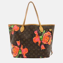 Louis Vuitton: Коричневая сумка-шоппер  Neverfull MM