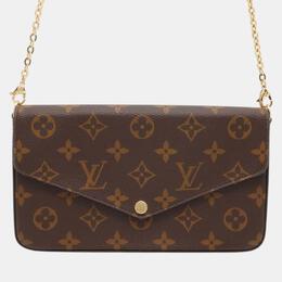 Louis Vuitton: Коричневый кошелёк  Pochette