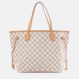 Louis Vuitton: Белая сумка-шоппер  Neverfull MM