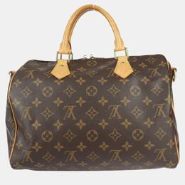 Louis Vuitton: Коричневая сумка  Speedy 30