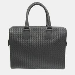 Bottega Veneta: Чёрная сумка  Intrecciato