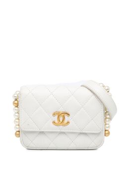 CHANEL Pre-Owned: Белая сумка через плечо 