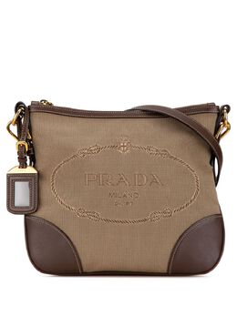 Prada Pre-Owned: Коричневая сумка через плечо 