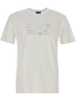 Ea7 Emporio Armani: Белая футболка 