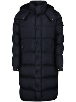 Moncler: Голубое пальто 