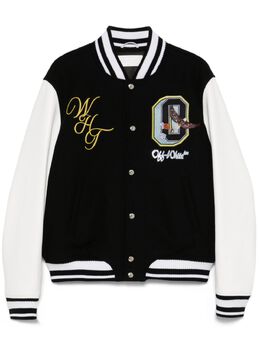 Off-White: Куртка со стразами 