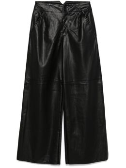 DKNY: Кожаные брюки 