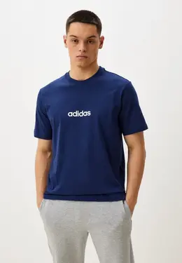 adidas: Синяя футболка 