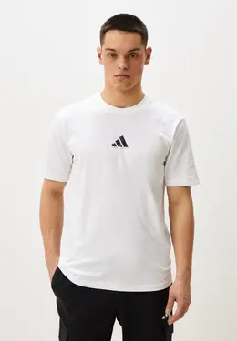 adidas: Белая футболка 