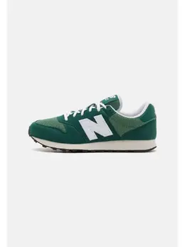 New Balance: Зелёные кроссовки  500