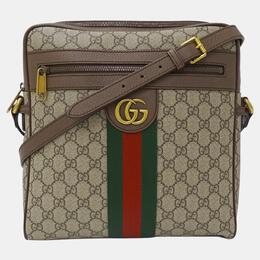 Gucci: Коричневая сумка  Ophidia