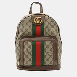 Gucci: Бежевый рюкзак  Ophidia GG