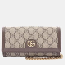 Gucci: Бежевая сумка  Ophidia GG