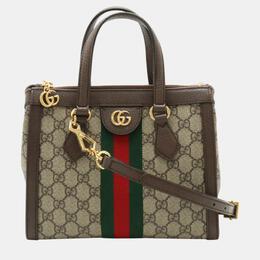 Gucci: Сумка-шоппер  Ophidia GG цвета хаки