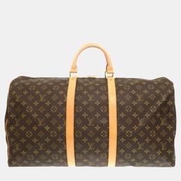 Louis Vuitton: Коричневая сумка  Keepall