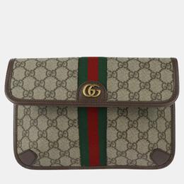 Gucci: Бежевая сумка  Ophidia