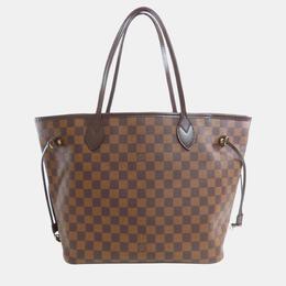 Louis Vuitton: Коричневая сумка-шоппер  Neverfull MM