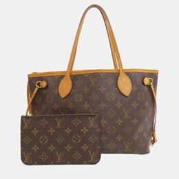 Louis Vuitton: Коричневая сумка-шоппер  Neverfull