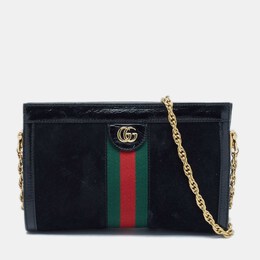 Gucci: Чёрная сумка  Ophidia