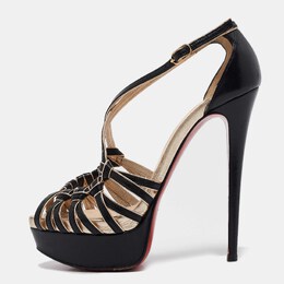 Christian Louboutin: Чёрные сандалии 