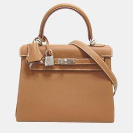 Hermes: Коричневая сумка  Kelly 25