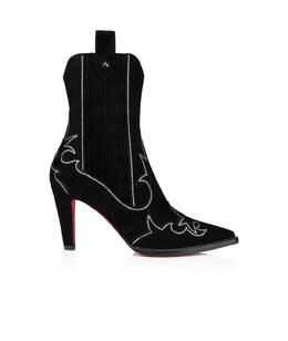 CHRISTIAN LOUBOUTIN: Чёрные сапоги 