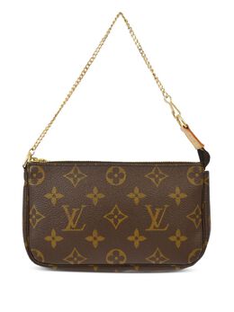 Louis Vuitton Pre-Owned: Коричневый клатч 