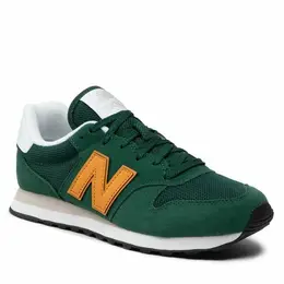 New Balance: Зелёные кроссовки  500