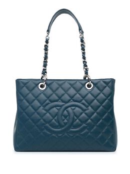 CHANEL Pre-Owned: Голубая сумка-шоппер 