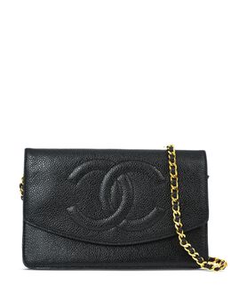 CHANEL Pre-Owned: Чёрный кошелёк 