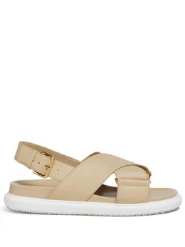 Marni: Бежевые сандалии 