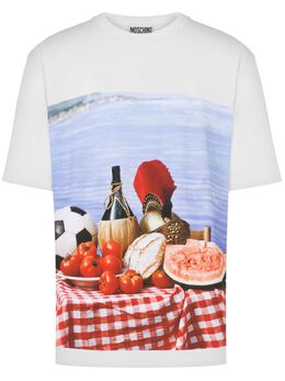 Moschino: Футболка с принтом 