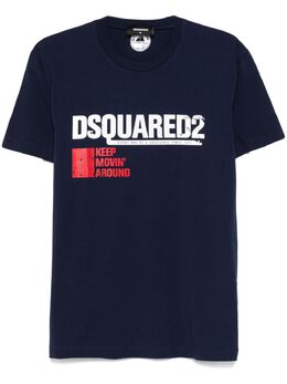 DSQUARED2: Синяя футболка  Cool