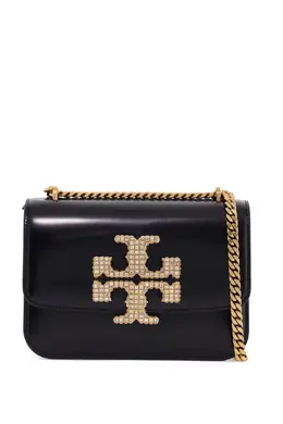 Tory Burch: Чёрная сумка через плечо  Eleanor